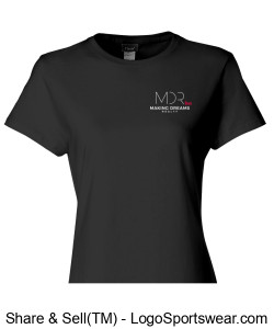 Hanes Ladies Cool Dri MDR T-Shirt, 1 logo and core font Design Zoom